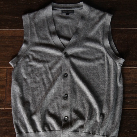 Banana Republic Grey Merino Extra Fine Wool Vest - Picture 2 of 8